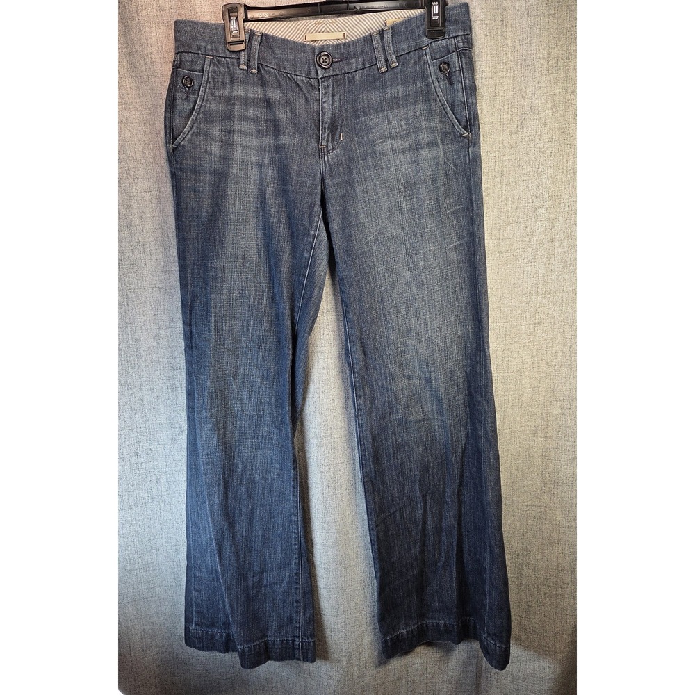 Gap Limited Edition Flare Jeans Womens Sz 6 Blue Mid Rise Stretch Festival - Picture 2 of 8